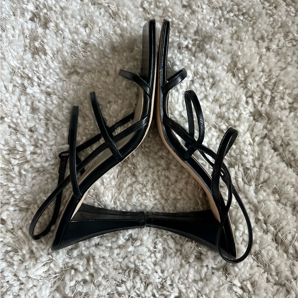 Vintage Ann Marino Black Strappy Heels - Picture 5 of 8